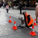 Slip testing at mall by Stone Initiatives