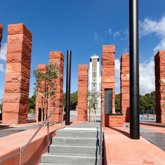 Australian Memorial, Wellington, New Zealand (2013). Inspection and quality control of stone used in production.